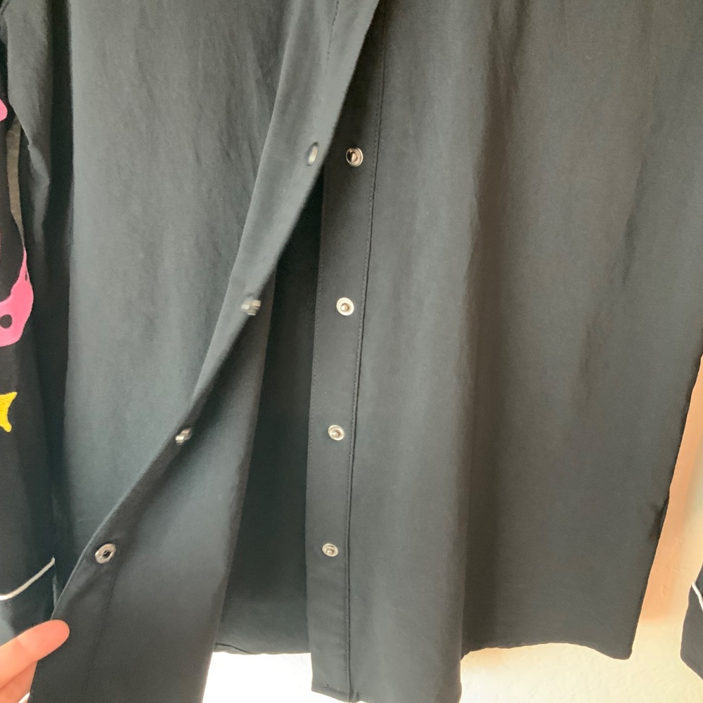 LIKE NEW! Merigold Kiss Embroidered Western Shirt Bohemian Black Size Small - Picture 6 of 11